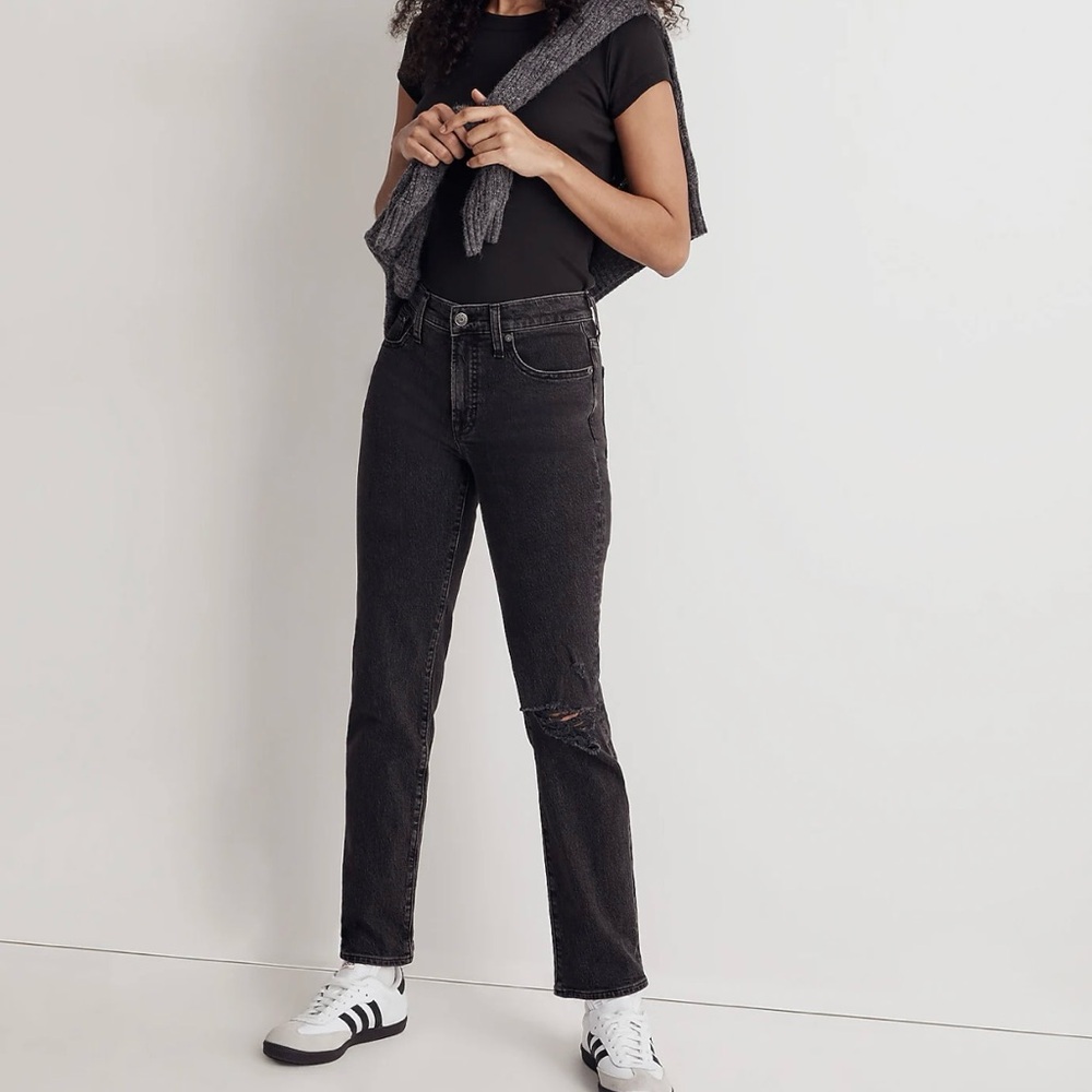 Madewell Mid-Rise Perfect Vintage Straight Jeans, Rosella Wash, size 23